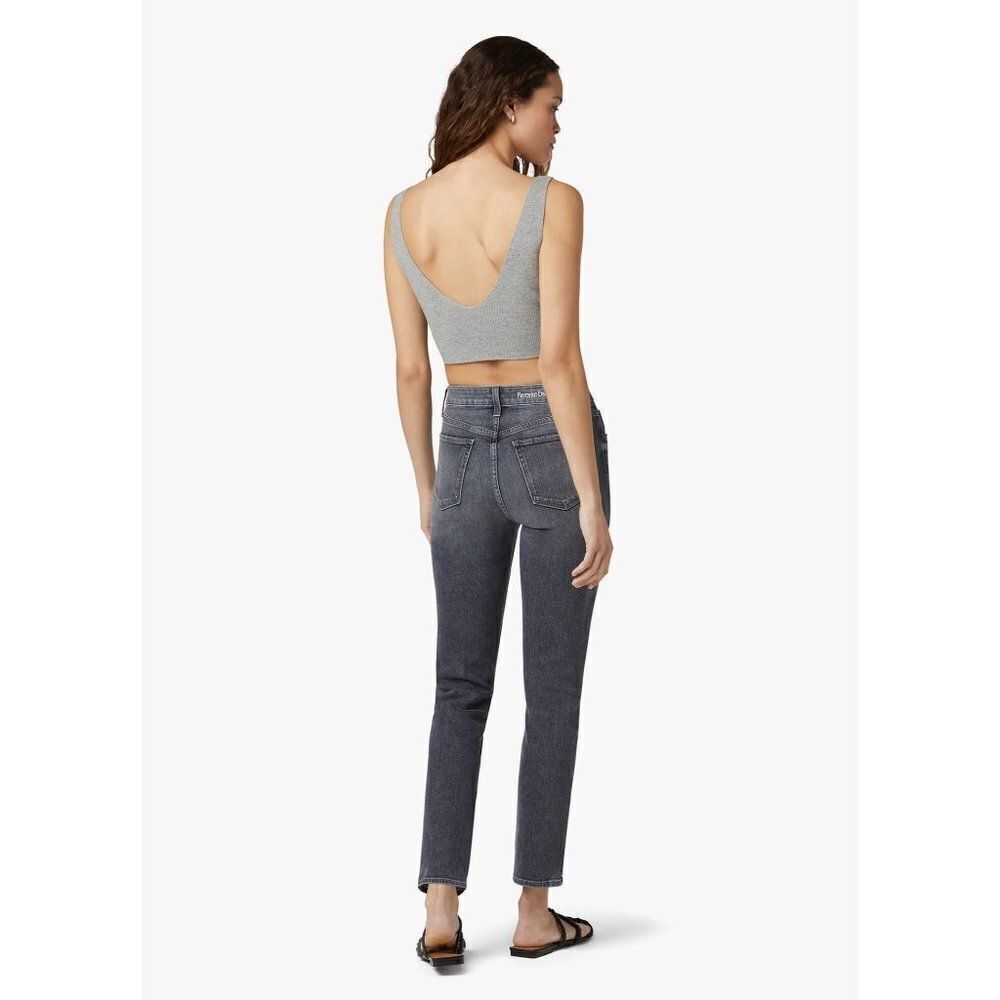 NEW Favorite Daughter High Rise Slim Straight Jeans Black Size 23 - Picture 2 of 8